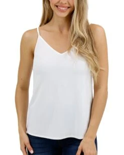 V-Neck Cami In White 14 V-Neck Cami In White -Active Aura Shop VNeckCami White 1