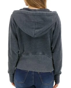 Vintage Washed Quarter Zip Hoodie In Washed Grey -Active Aura Shop VintageWashQuaterZipHoodie WashedGrey 4