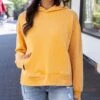 Vintage Washed Mustard Fleece Hoodie -Active Aura Shop VintageWashedFleeceHoodie Mustard 5