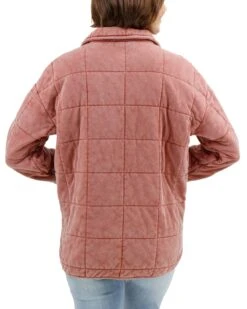 Mineral Washed Terracotta Quilted Jacket -Active Aura Shop VintageWashedQuiltedJacket Terracotta 4 1