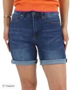 Medium Wash Waist Shaper Shorts -Active Aura Shop WaistShaperShorts MediumWash 1 1