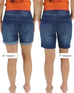 Medium Wash Waist Shaper Shorts -Active Aura Shop WaistShaperShorts MediumWash 3 1