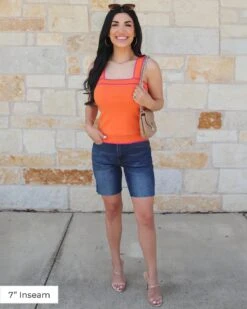 Medium Wash Waist Shaper Shorts -Active Aura Shop WaistShaperShorts MediumWash 9 1