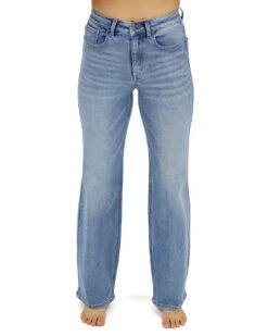 Wide Leg Premium Denim In Non Distressed Mid-Wash -Active Aura Shop WideLegPremiumDenim MidWash NonDistressed 1