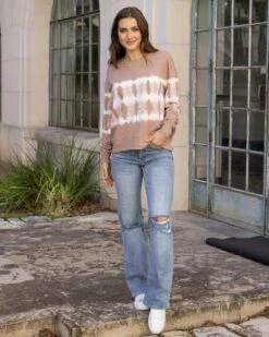 Wide Leg Premium Denim In Distressed Mid-Wash -Active Aura Shop WideLegPremiumDenim MidWashDistressed 5