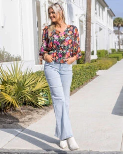 Wide Leg Premium Denim In Non Distressed Light-Wash - FINAL SALE -Active Aura Shop WidelegPremiumDenim NonDistressed LightWash 8