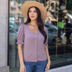 Scoop Neck Puff Mystic Purple Sleeve Top -Active Aura Shop ad 10 2c69371e 7eb4 4520 b140 ff0ed8de8535