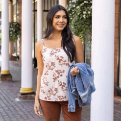 Tossed Floral Scoop Neck Cami -Active Aura Shop ad 6