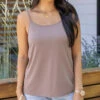 Taupe Scoop Neck Cami -Active Aura Shop allremainder 744copy