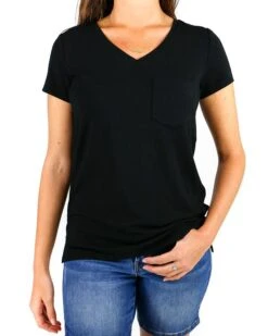 True Fit Perfect Pocket Tee In Black