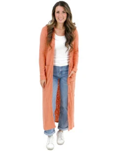 Sunset Ribbed Long Duster Cardigan -Active Aura Shop comingsoon image copy
