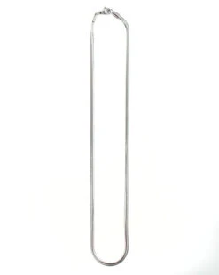 Flat Chain Necklace In Silver -Active Aura Shop flat chain necklace sliver stock