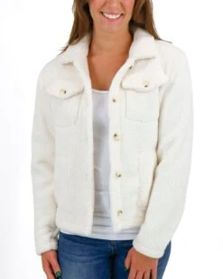 Cream Fleece Jacket - FINAL SALE -Active Aura Shop fleece shacket cream wholesale1copy