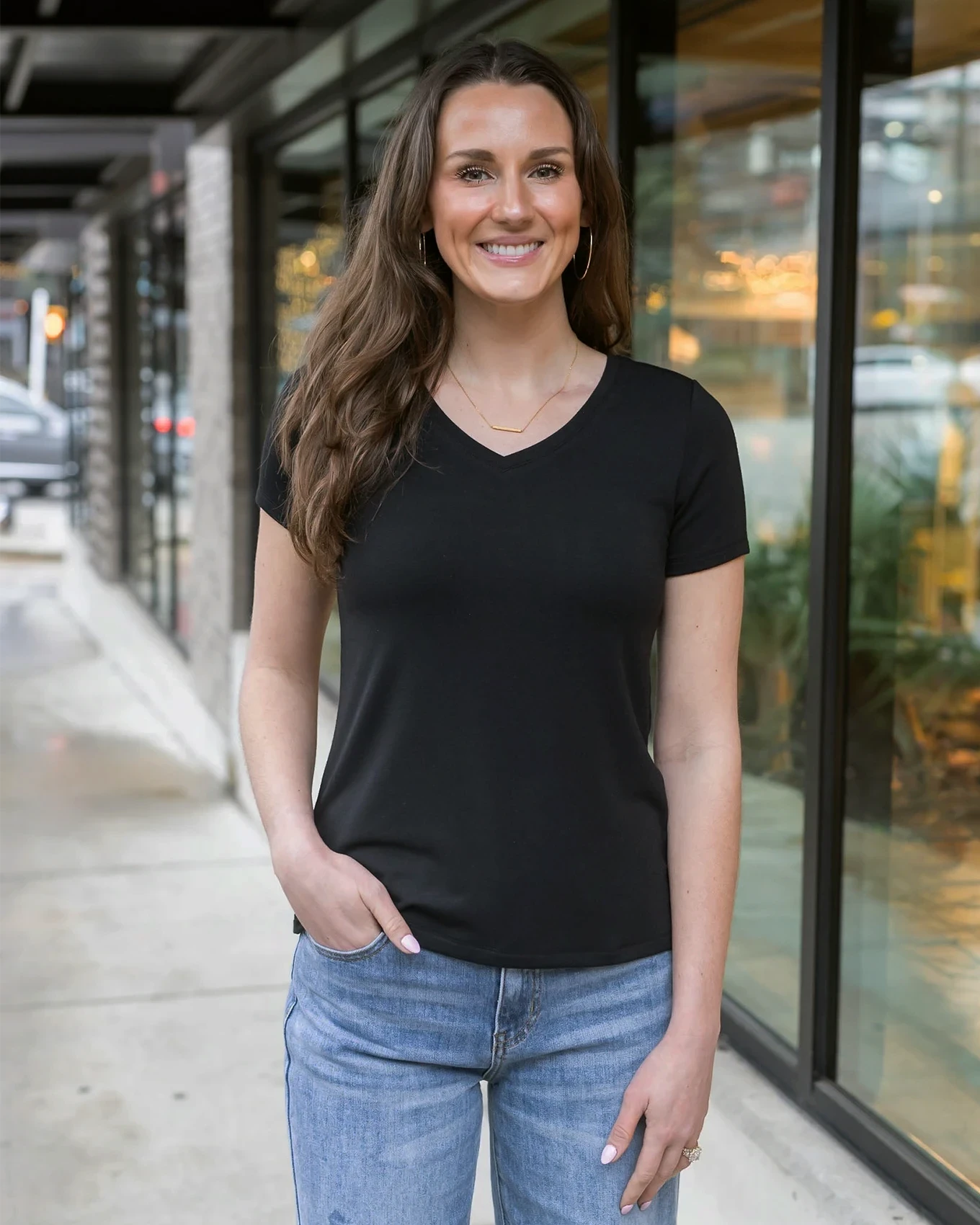 Best Fit V-Neck Tee In Black 4 Best Fit V-Neck Tee In Black - Image 2