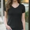 Best Fit V-Neck Tee In Black -Active Aura Shop g l 719copy