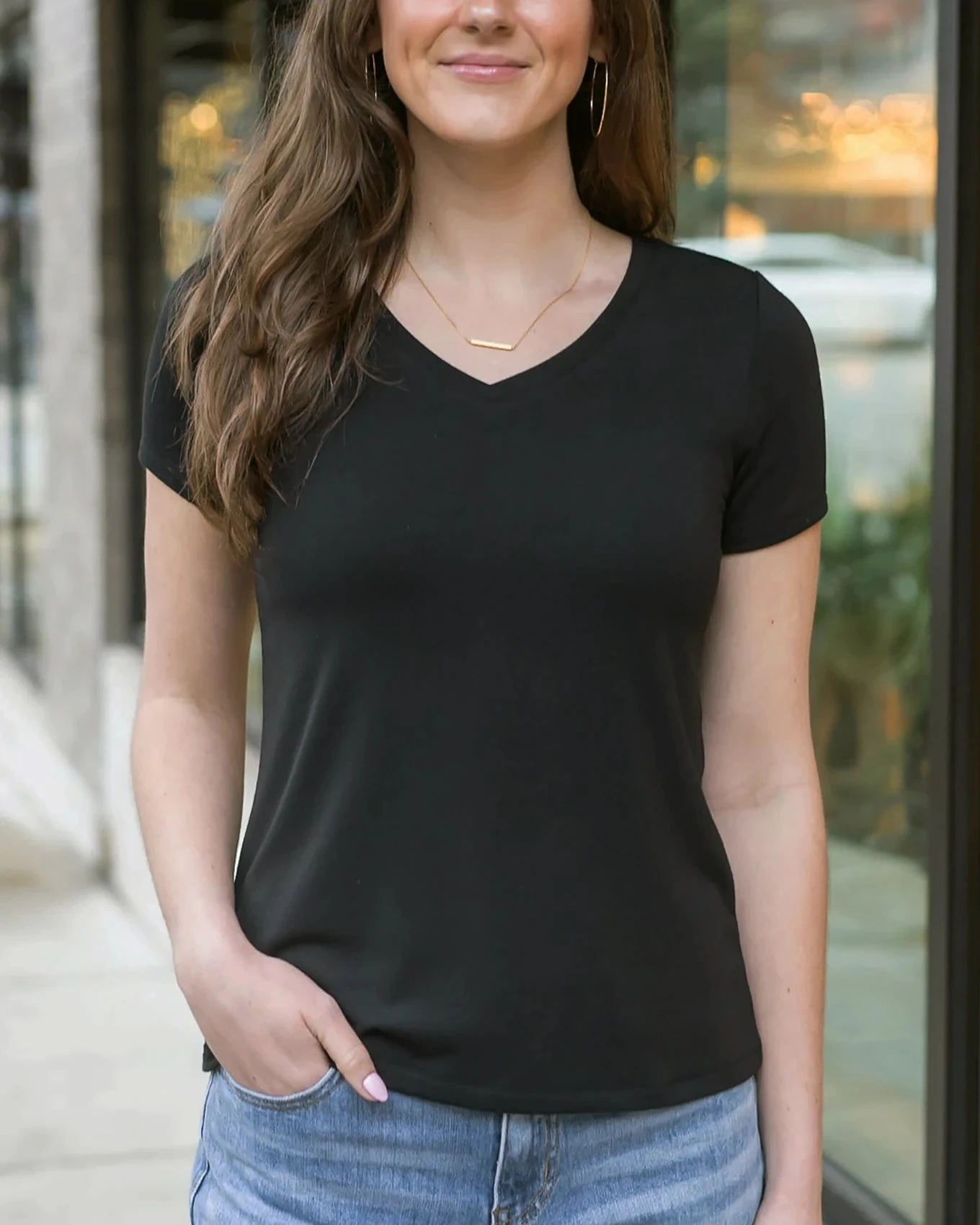 Best Fit V-Neck Tee In Black 3 Best Fit V-Neck Tee In Black