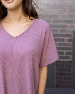 Coziest Dark Lilac Dolman Lounge Top 13 Coziest Dark Lilac Dolman Lounge Top -Active Aura Shop g l jan24 806copy