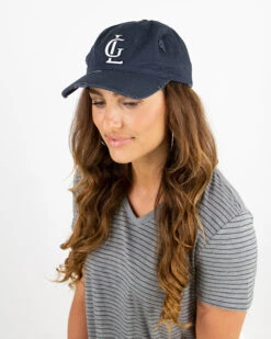 G&L Navy Baseball Cap -Active Aura Shop g l baseball cap navy stock1