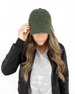 G&L Olive Baseball Cap -Active Aura Shop g l baseball cap olive stock3