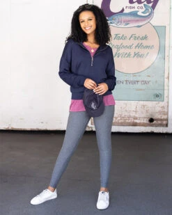Midweight Daily Leggings In Heathered Charcoal- Pocket/No Pocket -Active Aura Shop midweight daily leggings grey 02 a55c638b d601 4973 b954 e42ebc98e3e2
