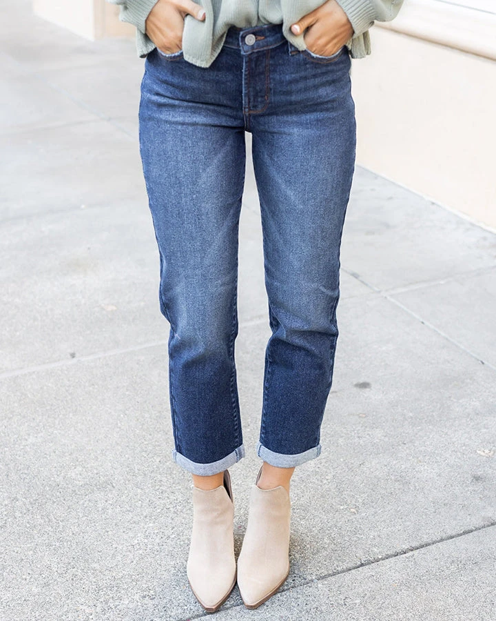 Premium Denim Jeans In Vintage Dark-Wash 3 Premium Denim Jeans In Vintage Dark-Wash