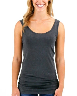 Perfect Fit Tank In Charcoal